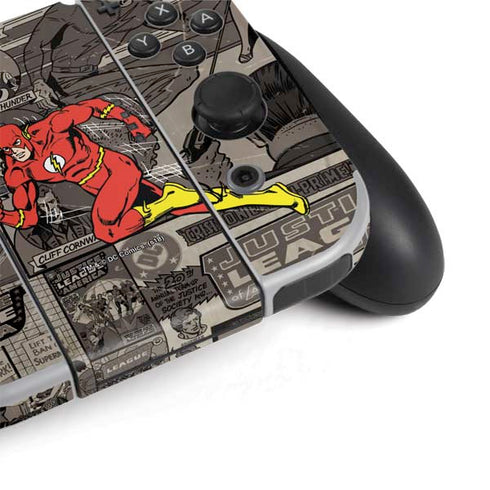 DC Comics The Flash Vintage Action pose pattern Nintendo Switch OLED (2021) Skin